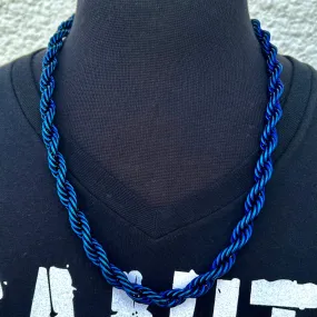 10MM Rope Chain Necklace - Blue - TR01