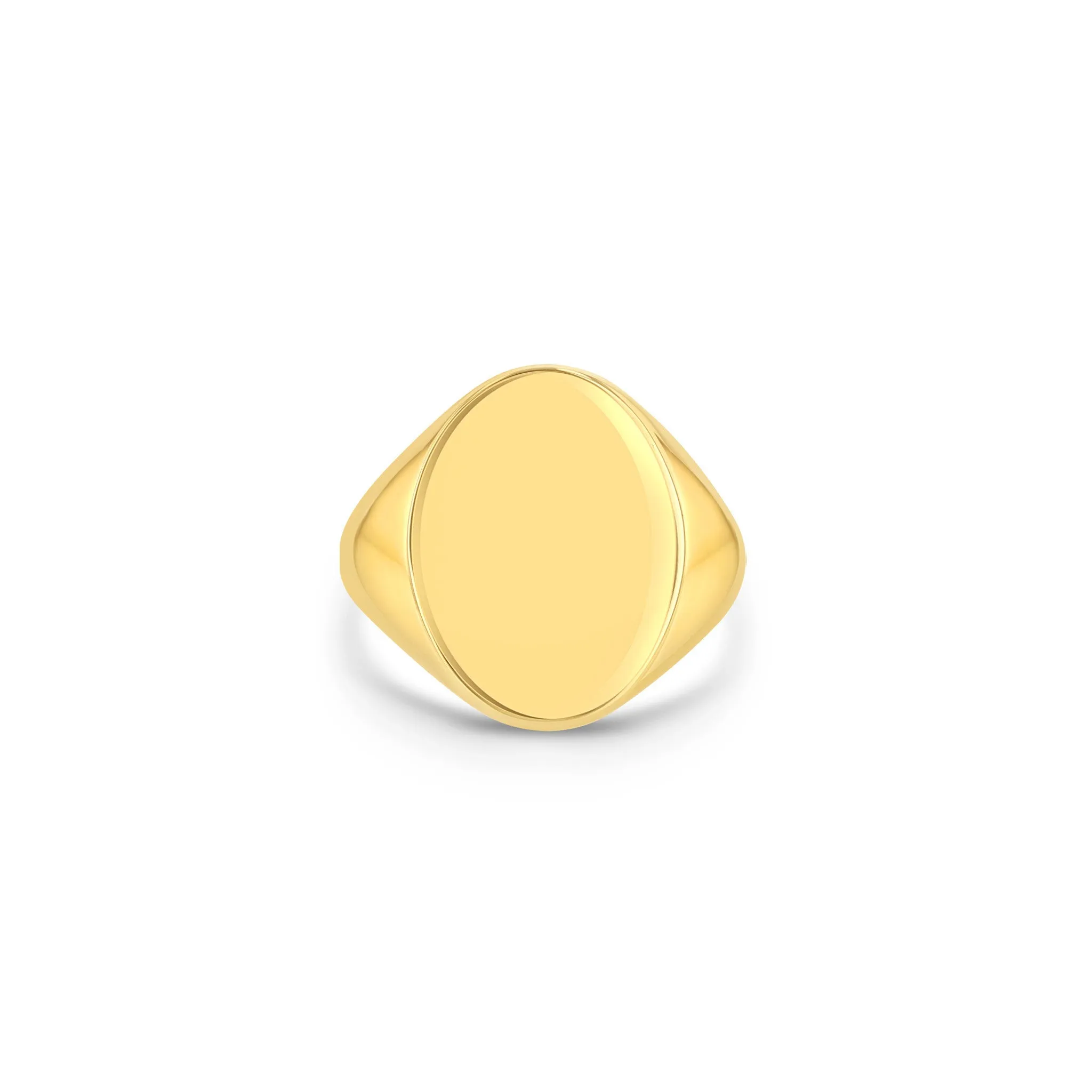 14k Large Oval Signet Ring