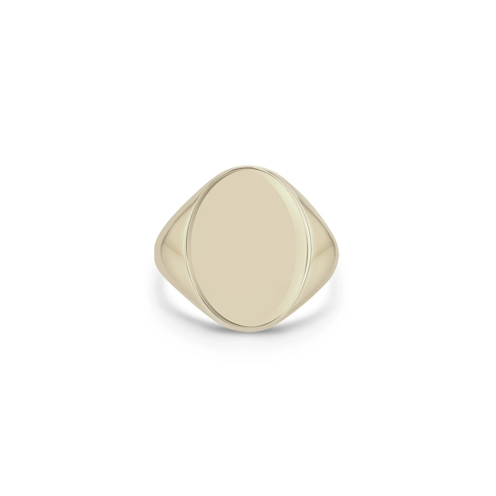 14k Large Oval Signet Ring