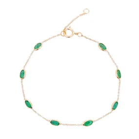 18K Natural Emerald Bracelet