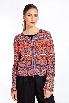 241720 Red Zip Papyrus Cardigan