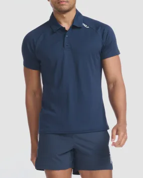 2XU Mens Aspire Polo - Midnight/White