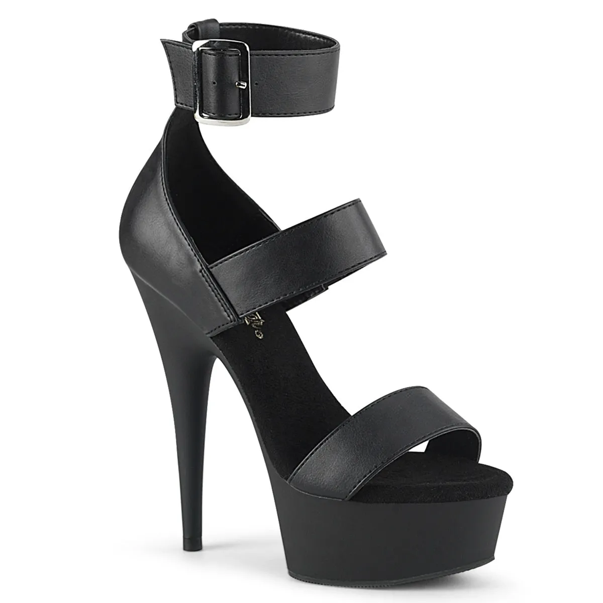 6 Inch Heel DELIGHT-629 Black Pu