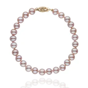 6.5-7.0 mm Lavender Freshwater AA  Pearl Bracelet