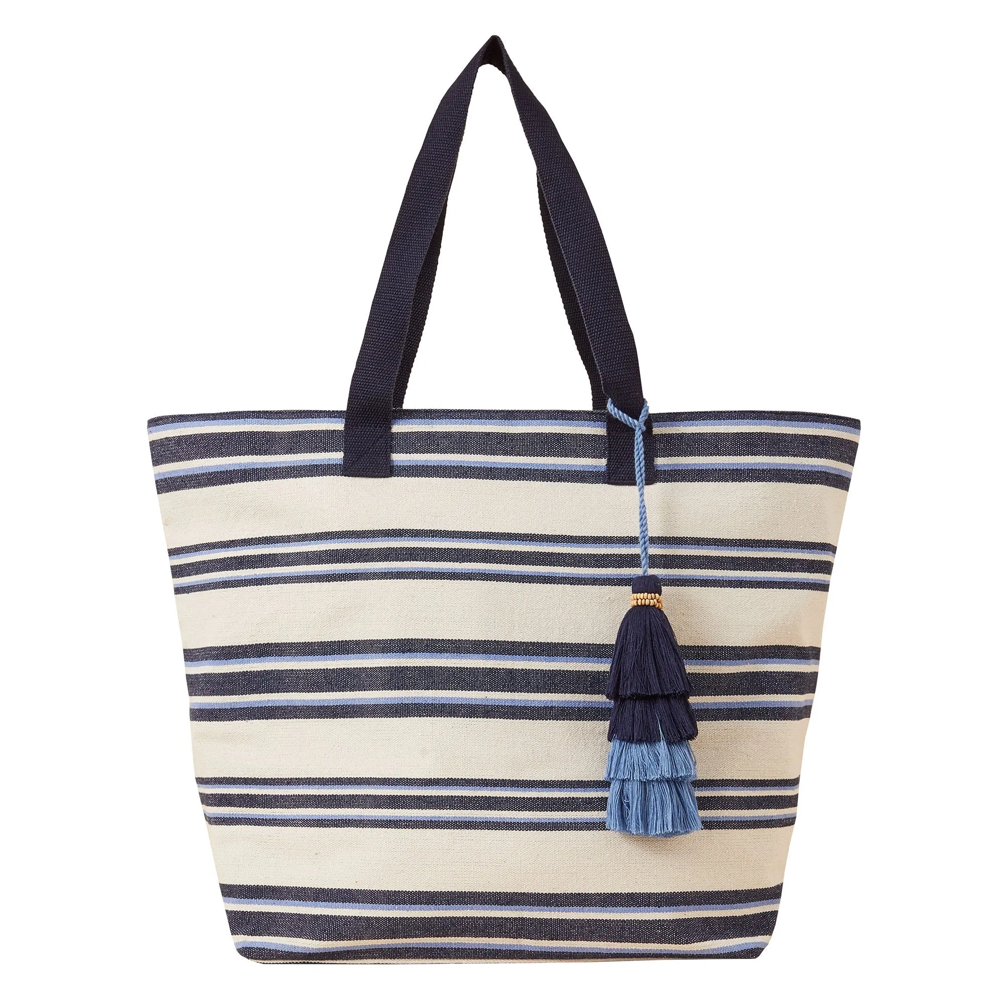 Accessorize London Women's Large Stripe Beach Tote Bag