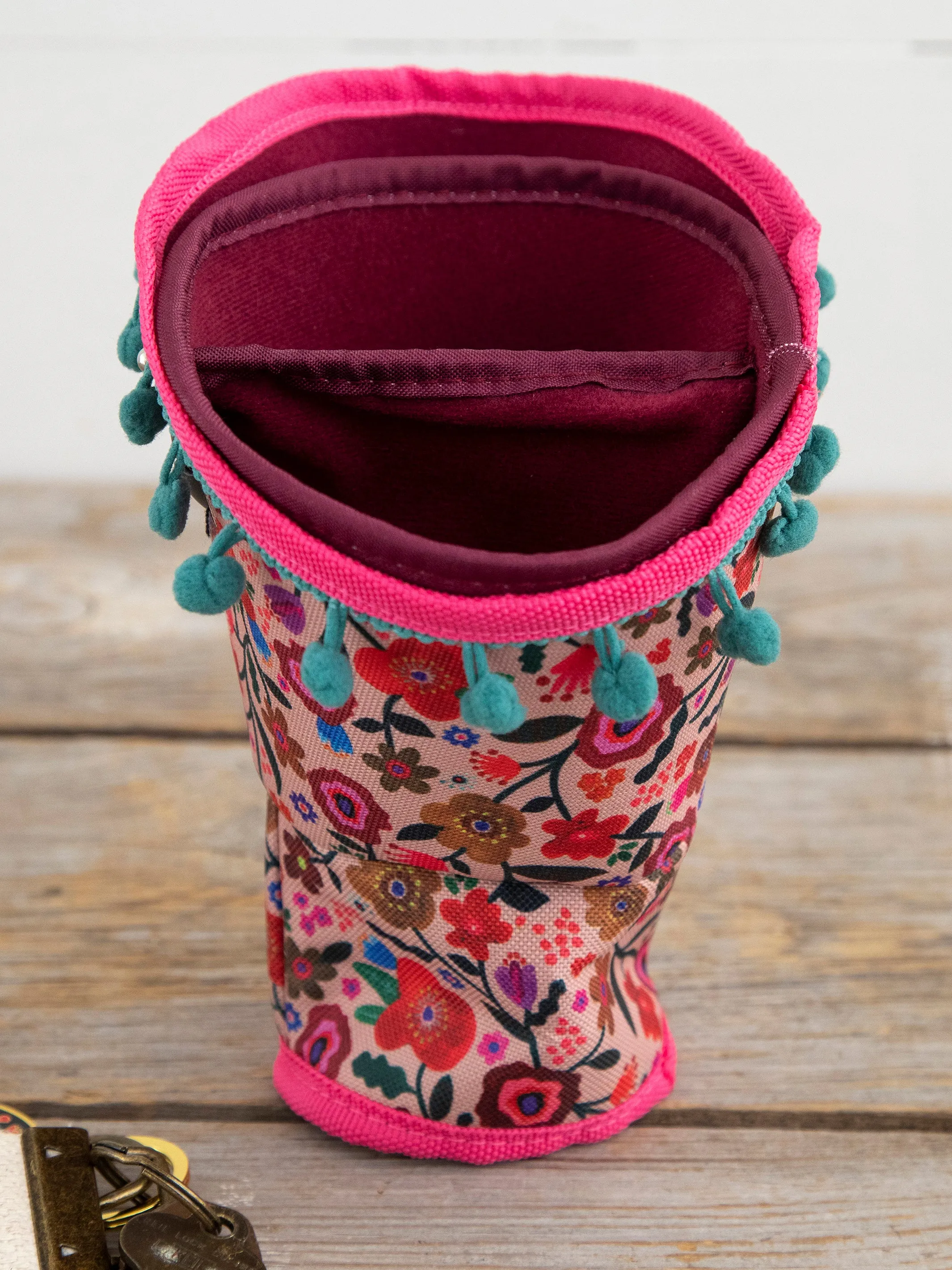 Car Cup Holder Organizer - Pink Floral