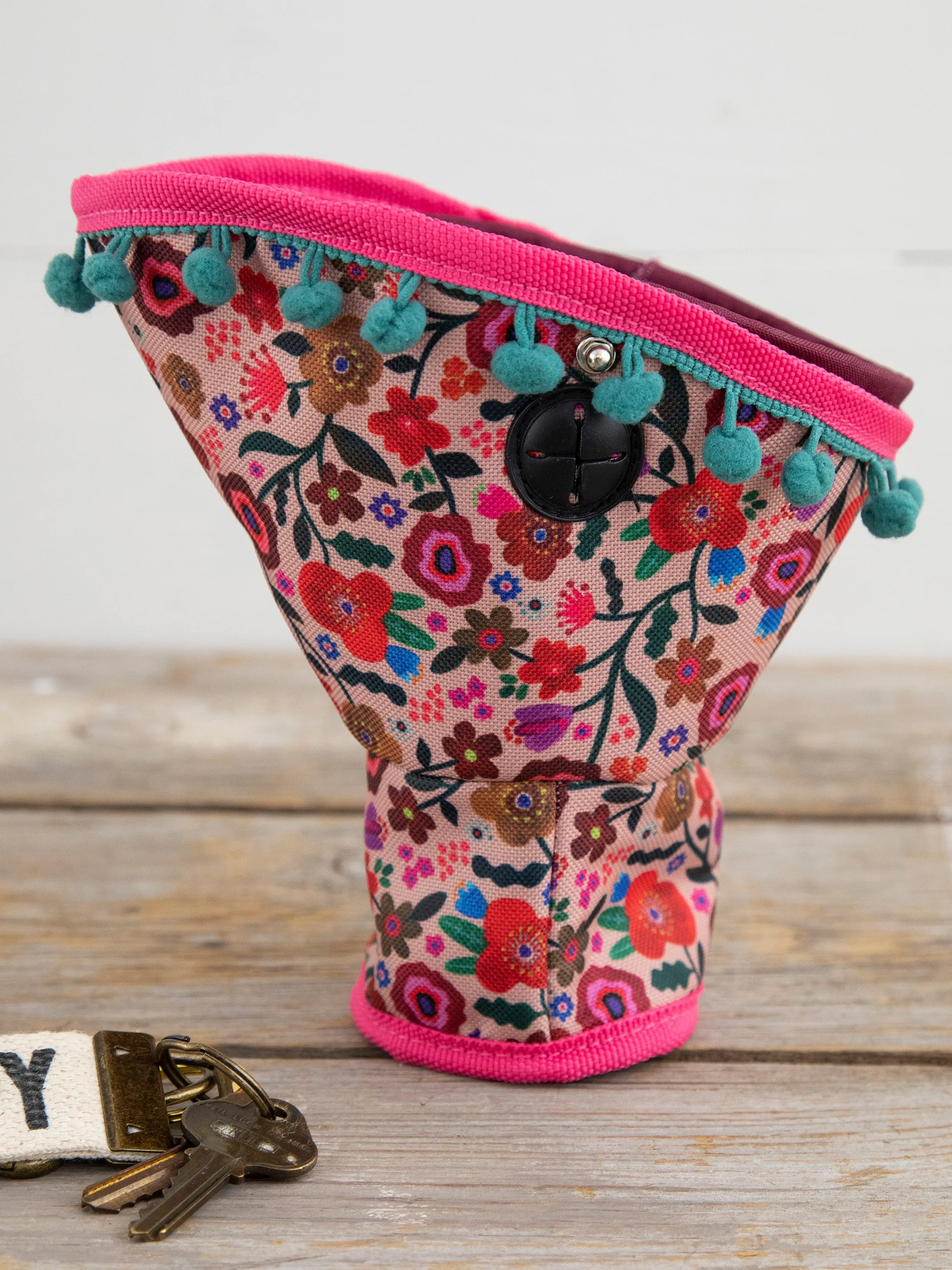 Car Cup Holder Organizer - Pink Floral