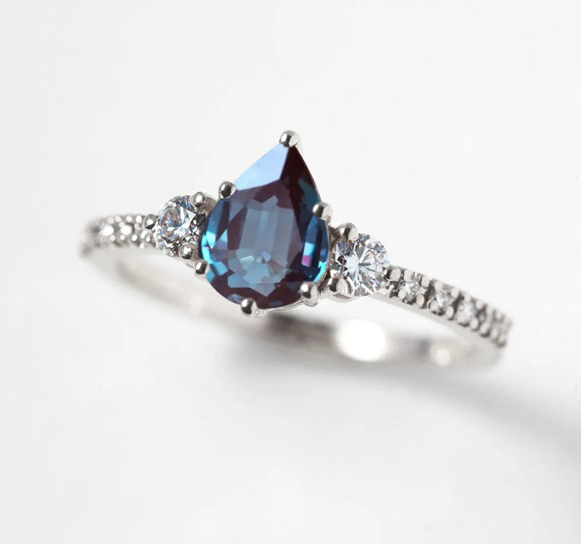 Claudia Pear Alexandrite Ring