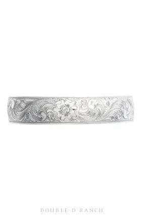 Cuff, Engraved, Sterling Silver, Western Scroll, Artisan, Contemporary, 3301