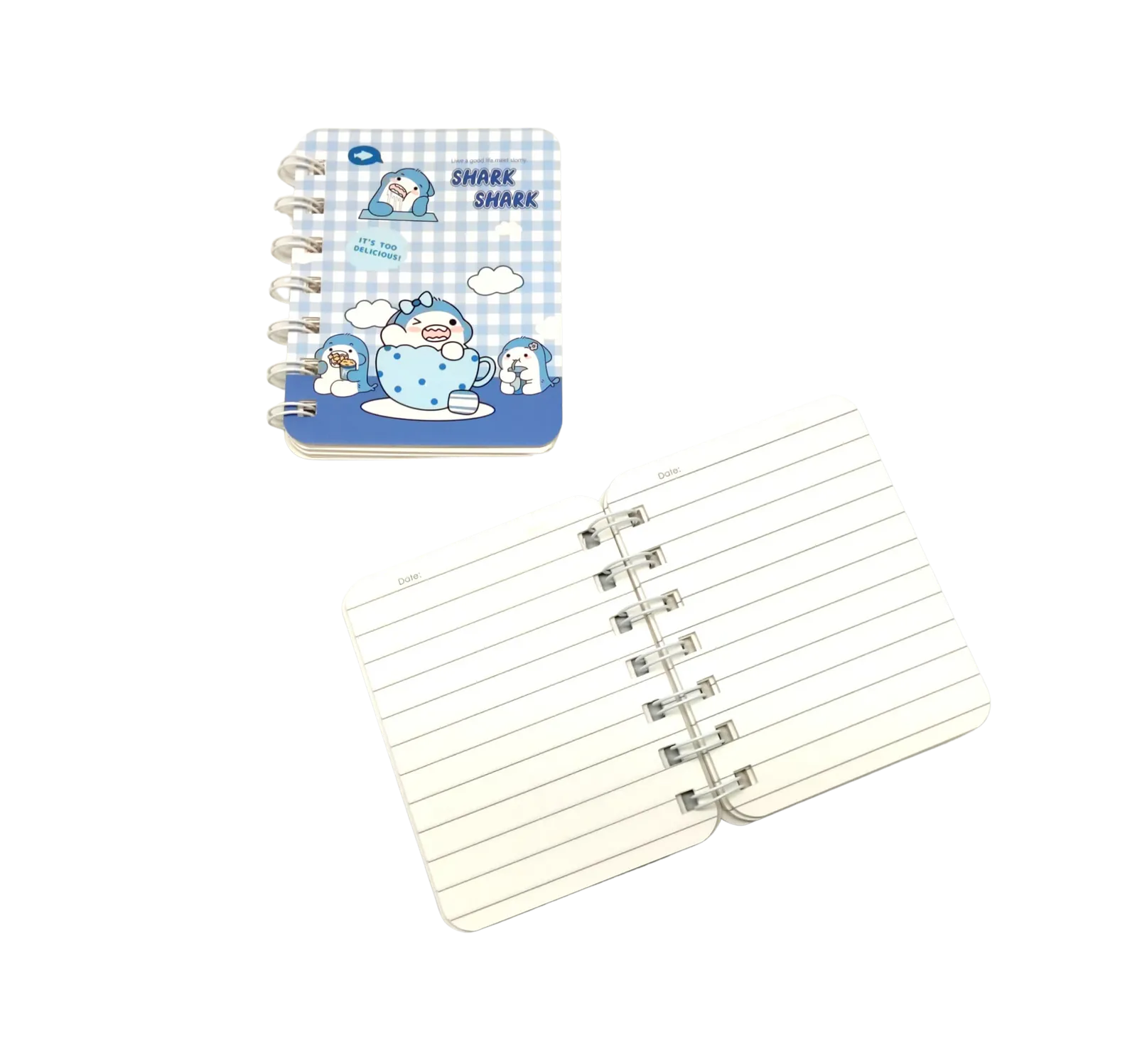 Cute Blue Shark Small Notebook