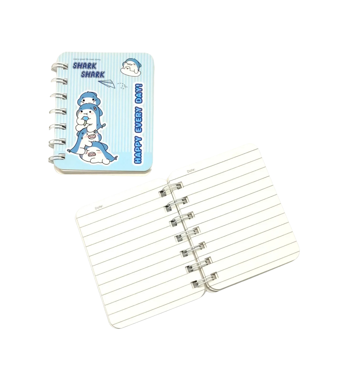 Cute Blue Shark Small Notebook