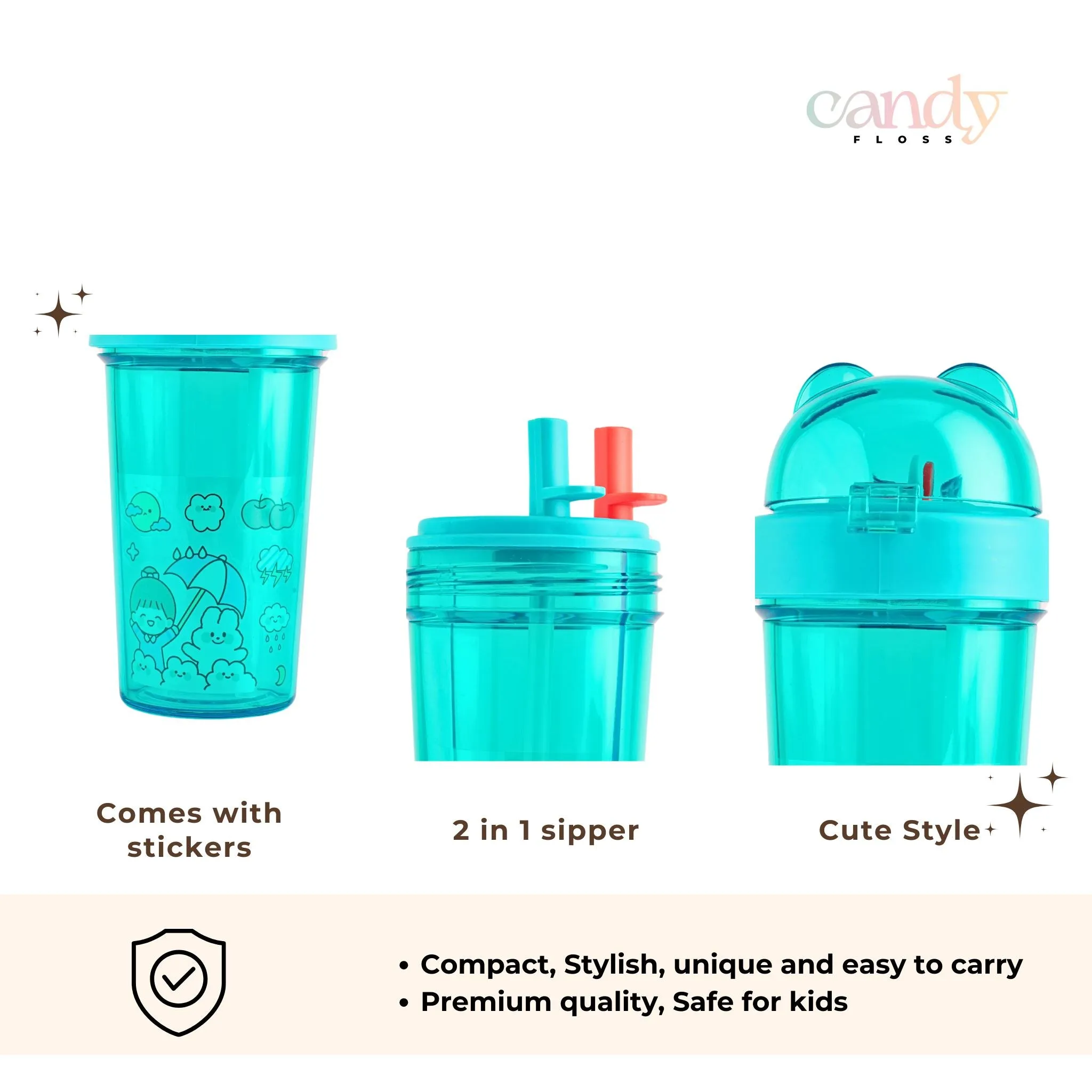 Double Sipper With Cute Design