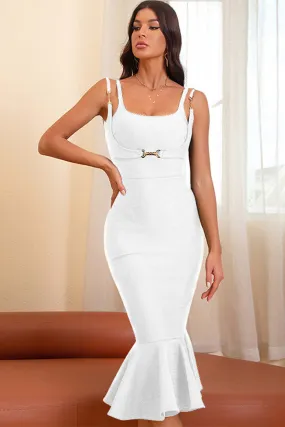 Double Strap Sleeveless Fishtail Dress