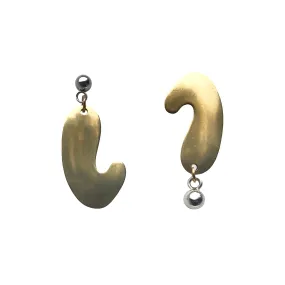 DUNE EARRINGS [ Curved Brass ]