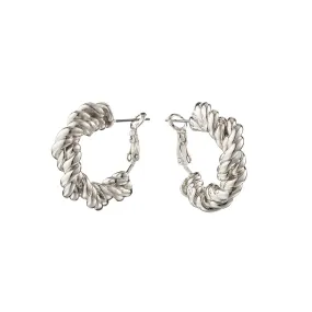 FALCO HOOPS EARRINGS - POLISHED SILVER