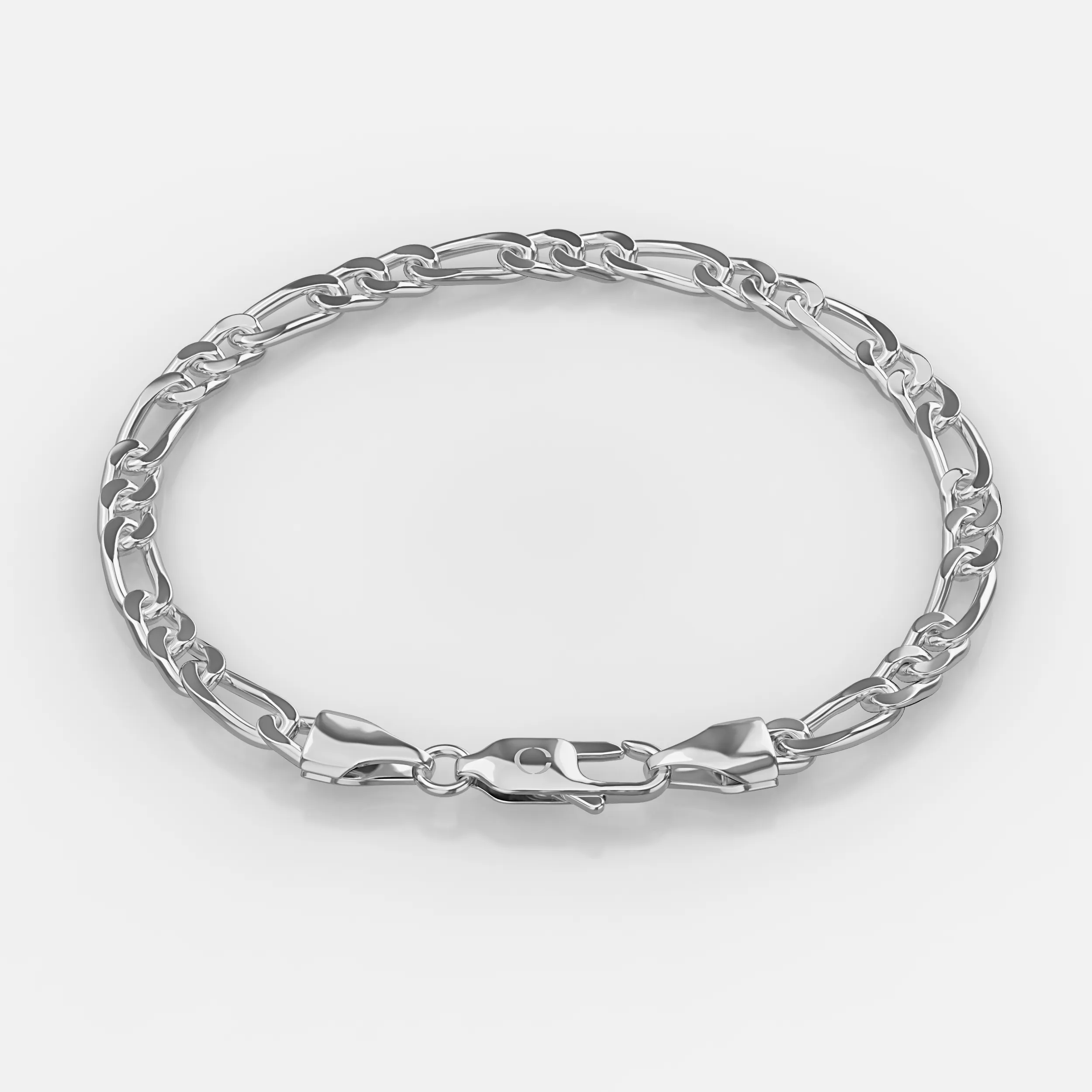 Figaro Bracelet 5mm (Silver)