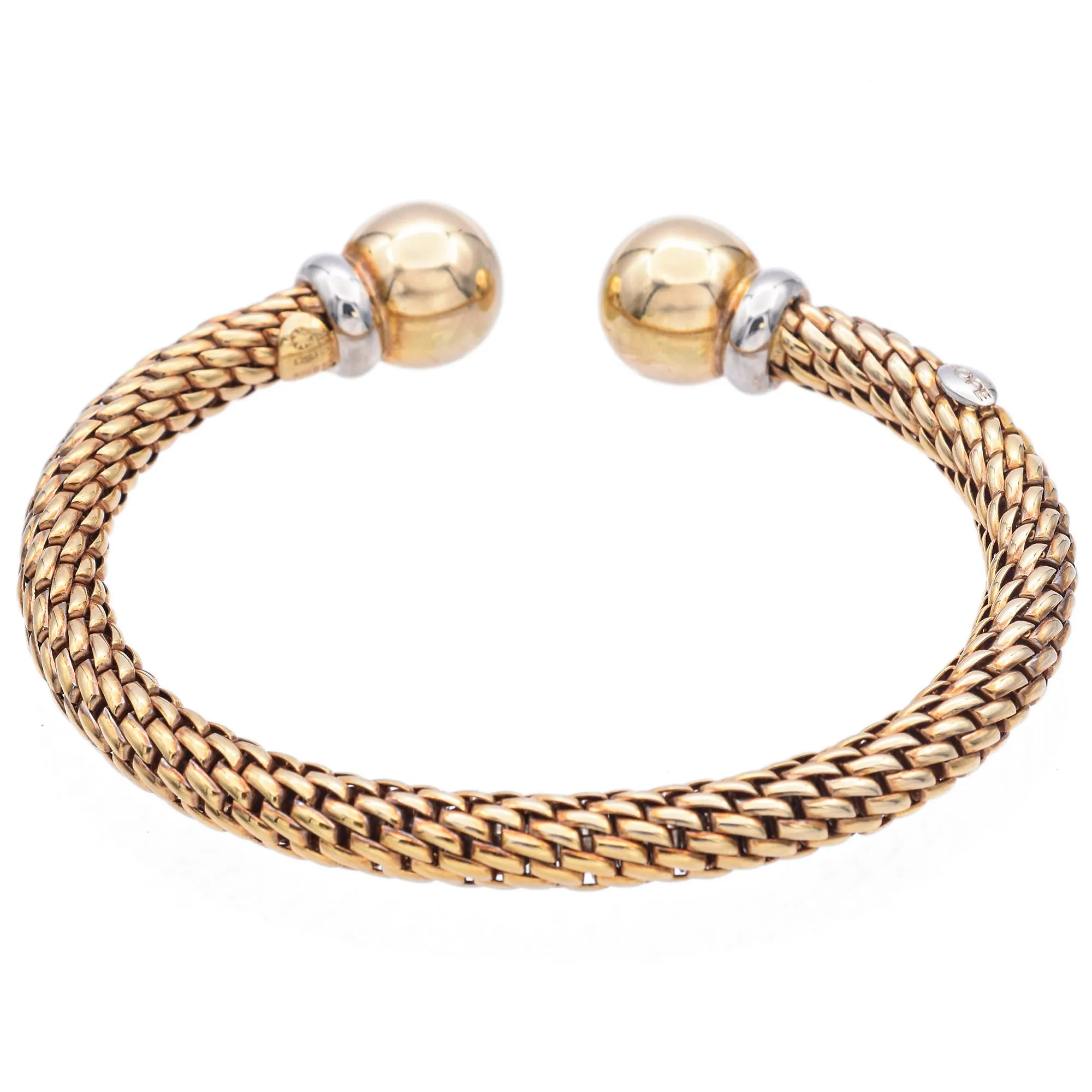 Fope Italy 18K Yellow Gold Flex Cuff Bracelet