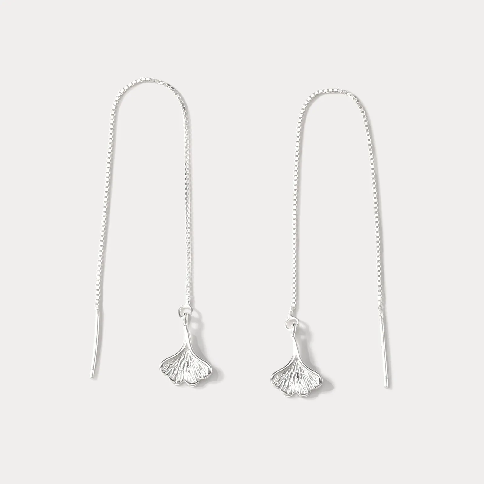 Ginkgo Leaf Drop Earrings