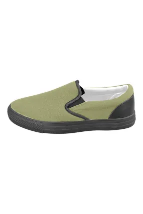 Guacamole Men's Slip-on Canvas Shoes (Model 019)