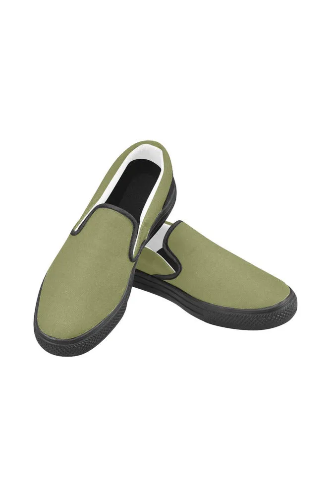 Guacamole Men's Slip-on Canvas Shoes (Model 019)