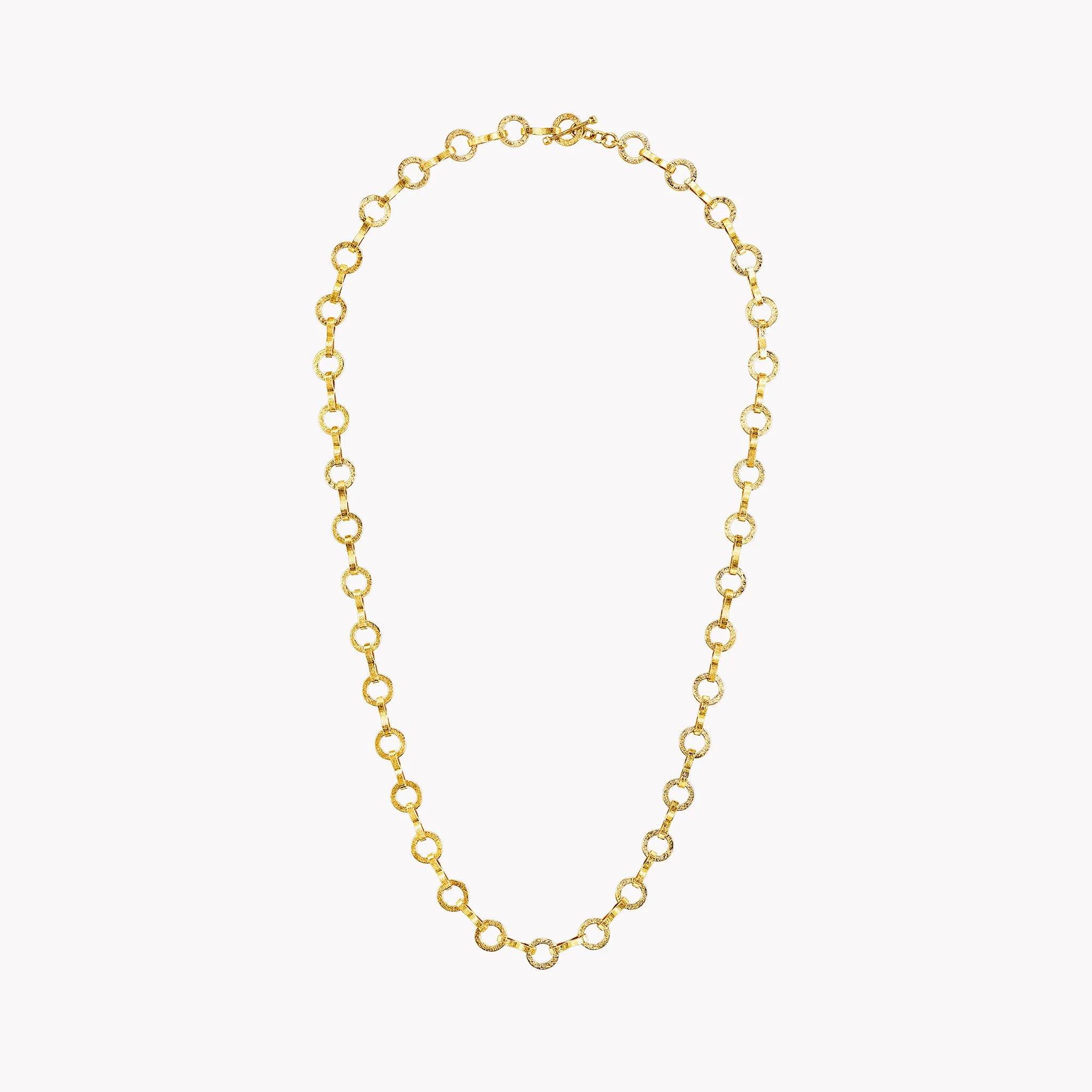 Heavy Large Circle Textured Chain