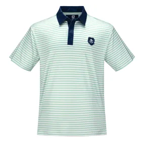 Jerry Garcia | Eco-Friendly Performance Polo  | Jerry Green and White Stripes