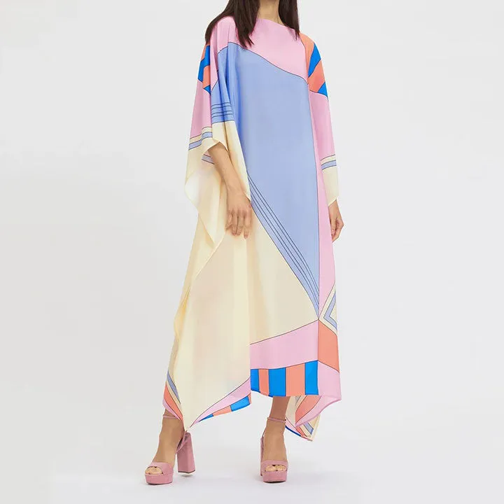 Kaleido Silk Women's Abstract Kaftan KAF0029