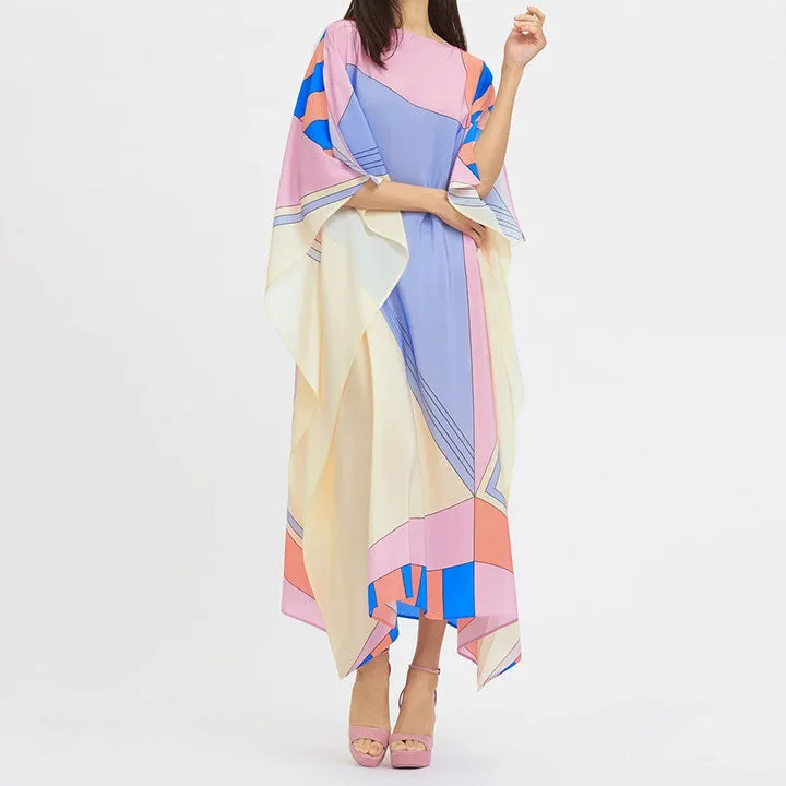 Kaleido Silk Women's Abstract Kaftan KAF0029