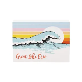 Lake Erie Wave Wooden Sign