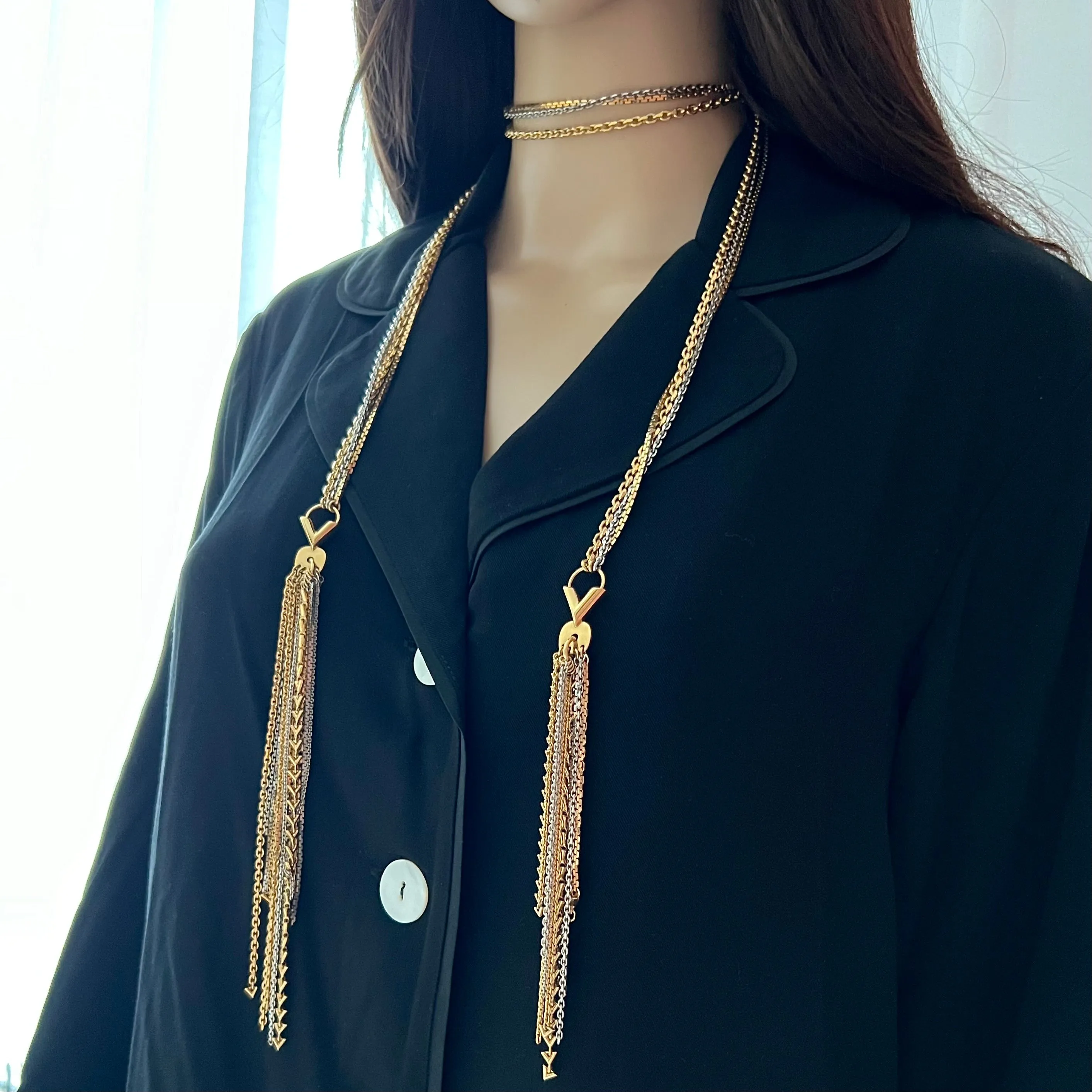 Louis Vuitton Long Fringe Necklace