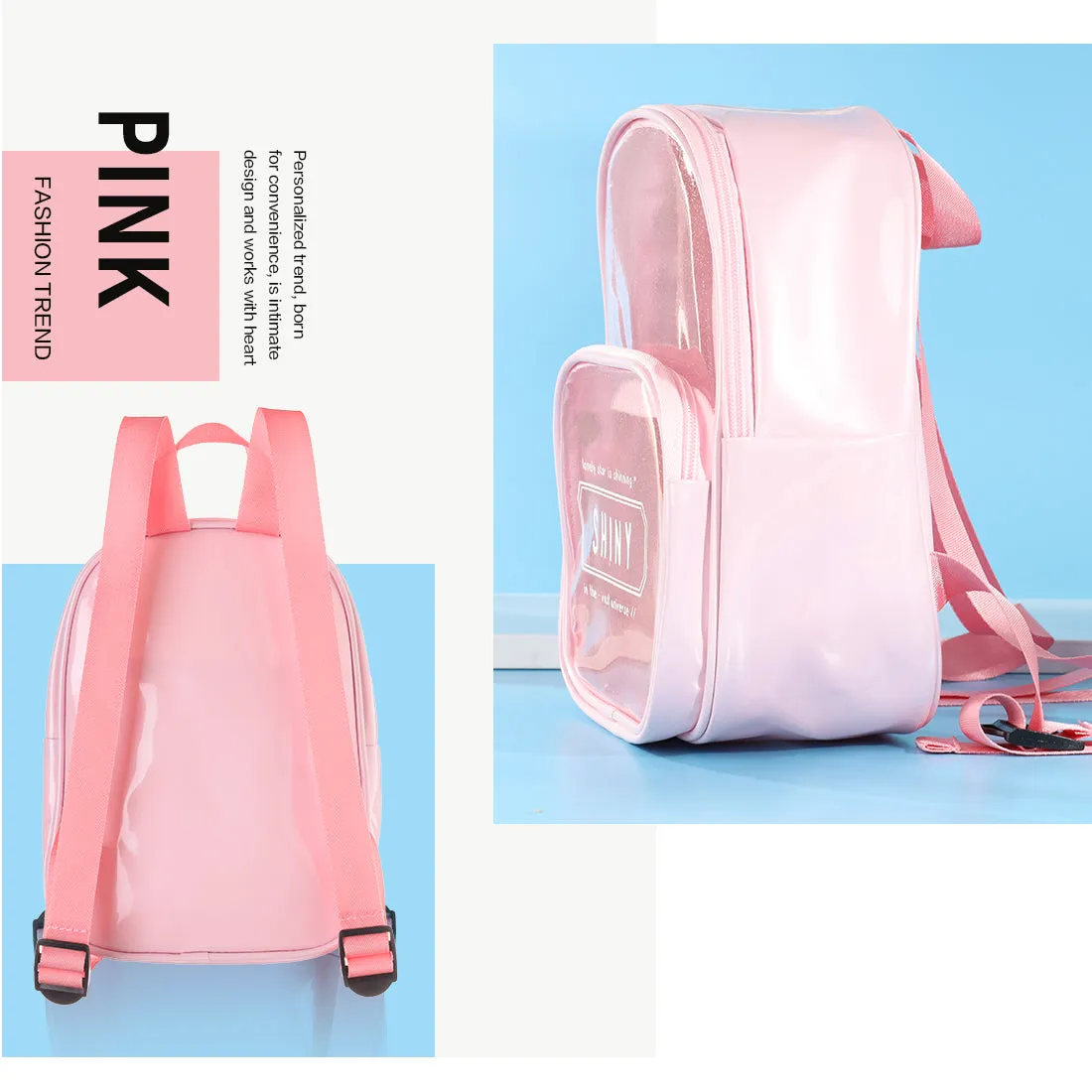 MINISO Cute Transparent Backpack