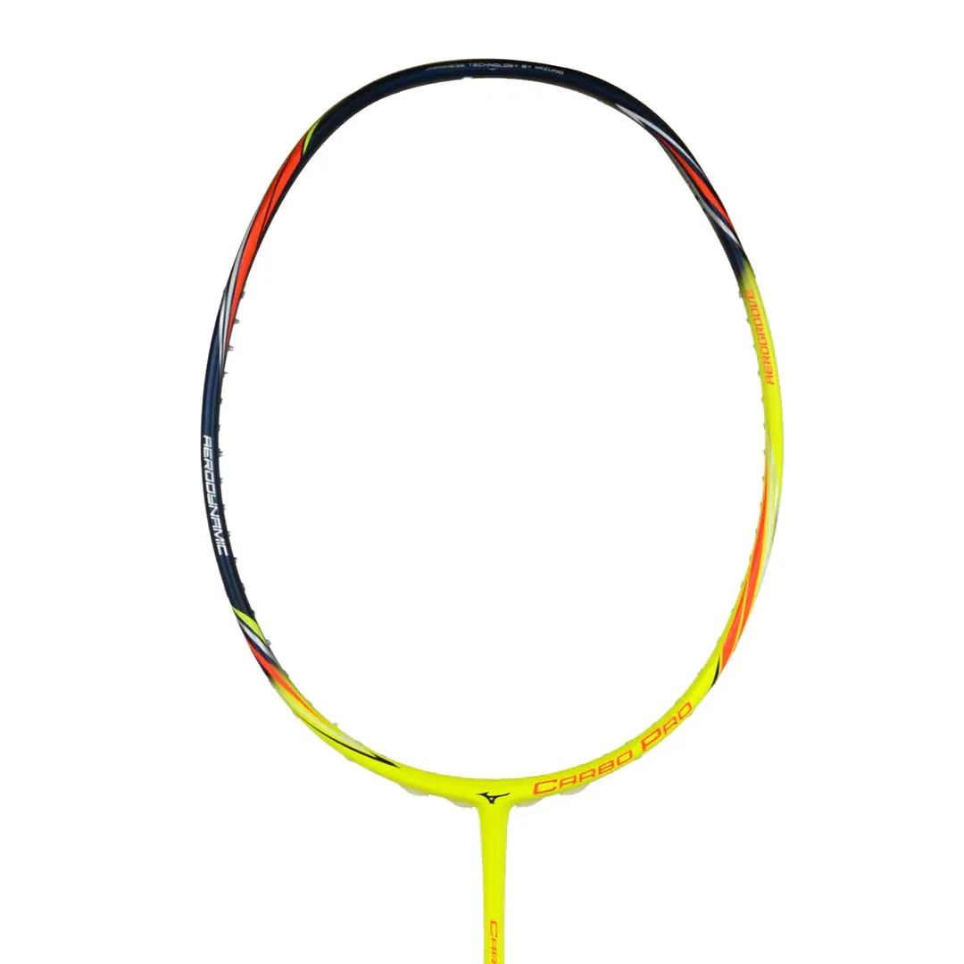 Mizuno Carbo Pro 827 Badminton Racket (Unstrung) - Navy/Neon Yellow