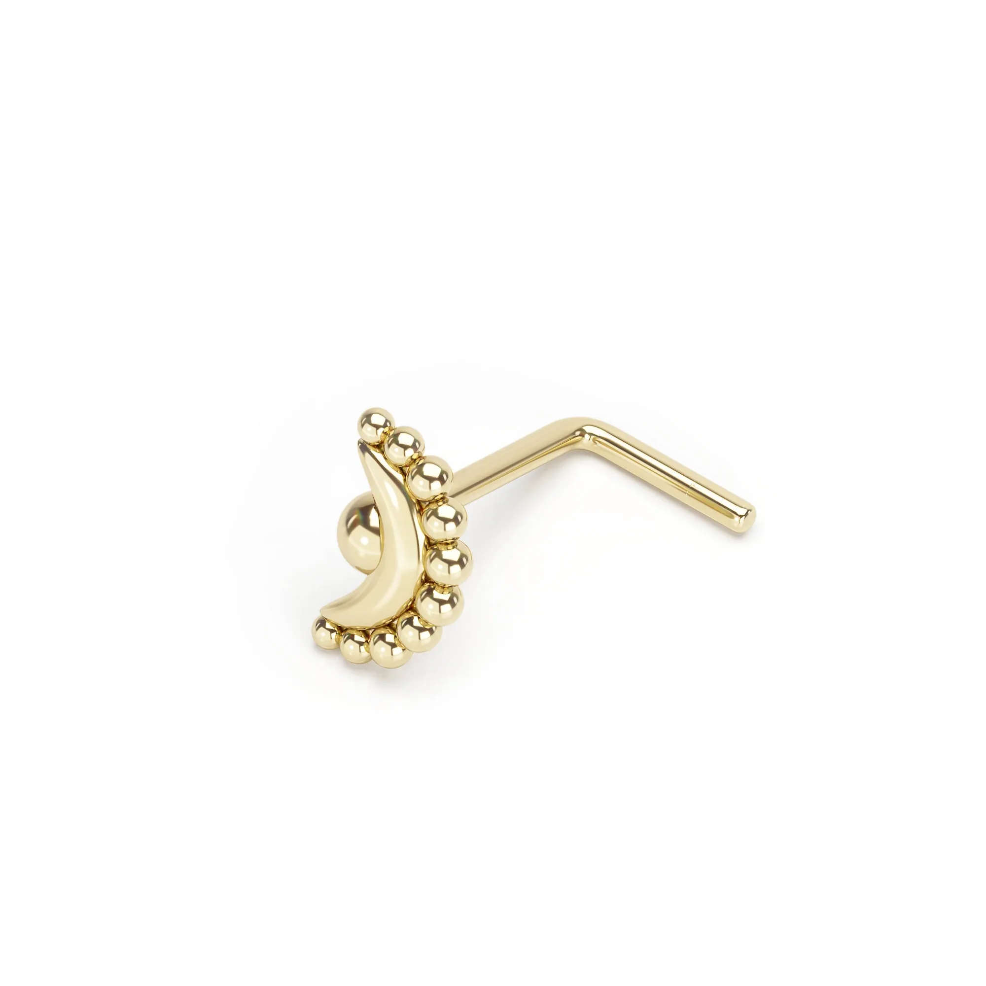 Moon L-Shape Nose Stud