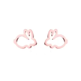 Open Bunny Rabbits Baby Children Earrings