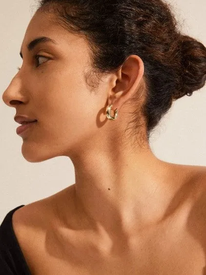 PILGRIM Aica Chunky Hoop Earrings