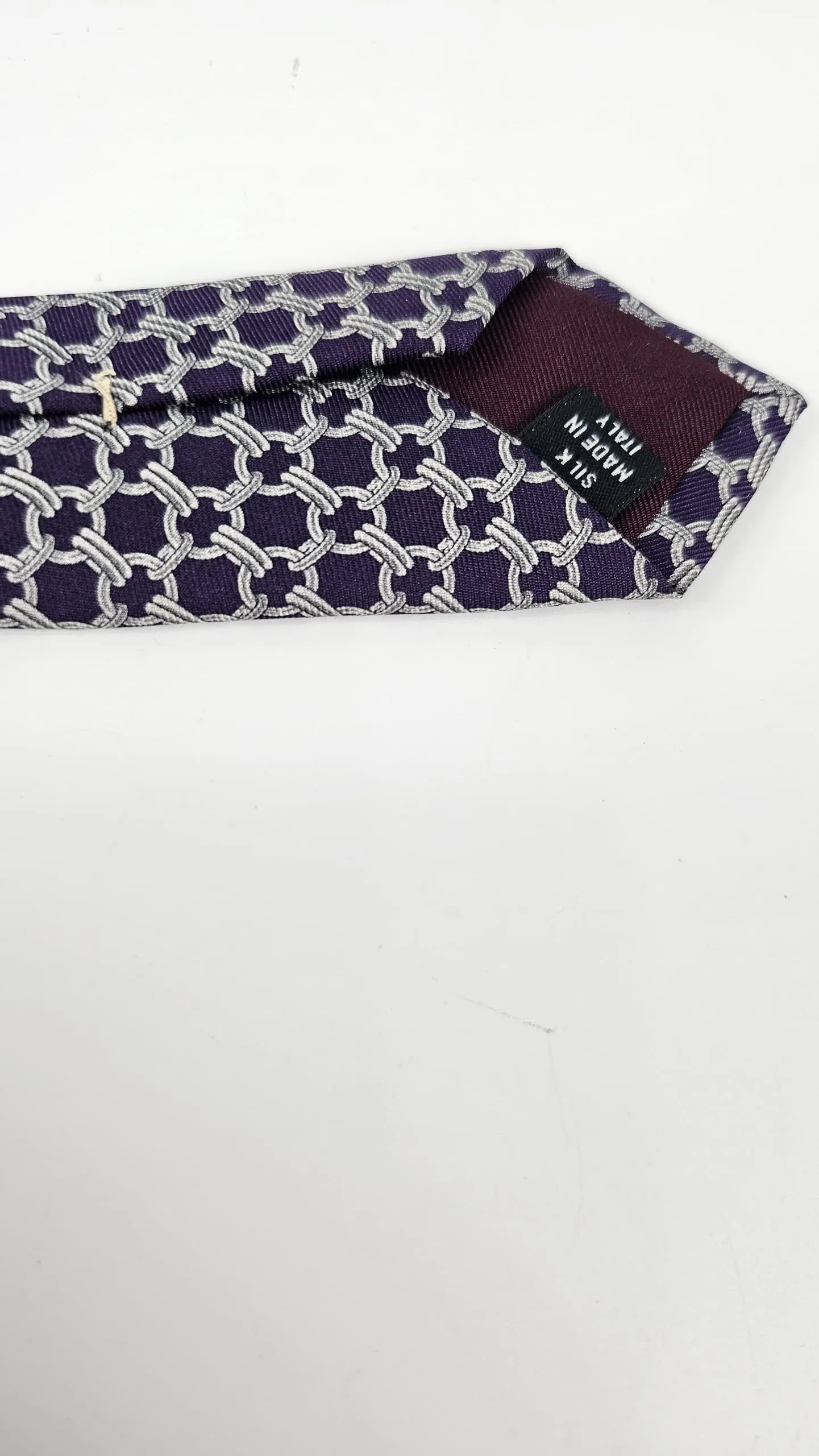 Purple Printed Silk Necktie