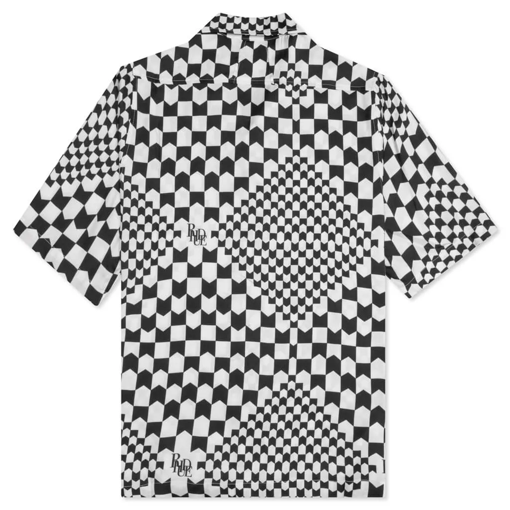 Rayon Checker Button Up - Black/Cream