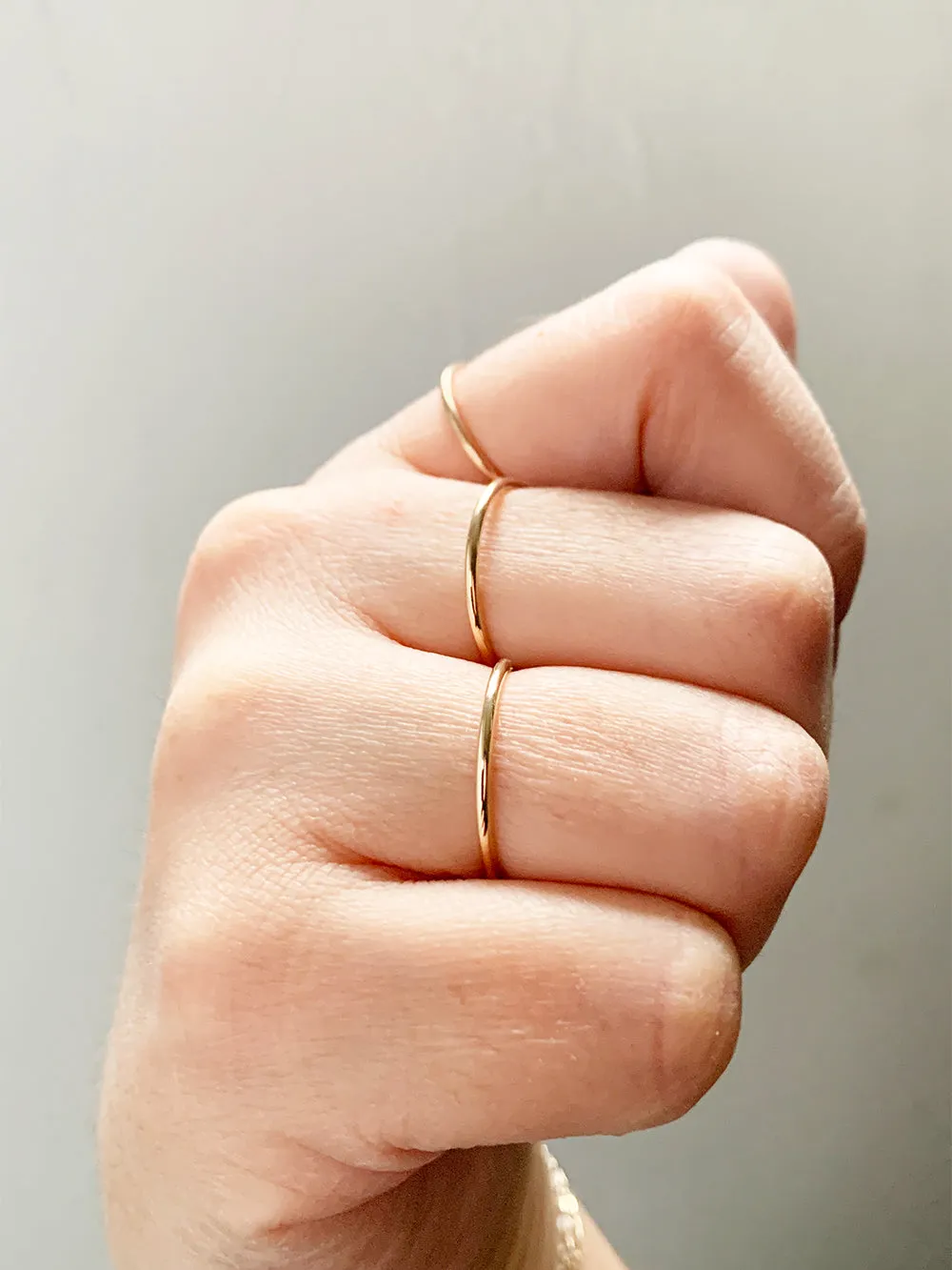 Smooth Gold-Fill Stacking Ring