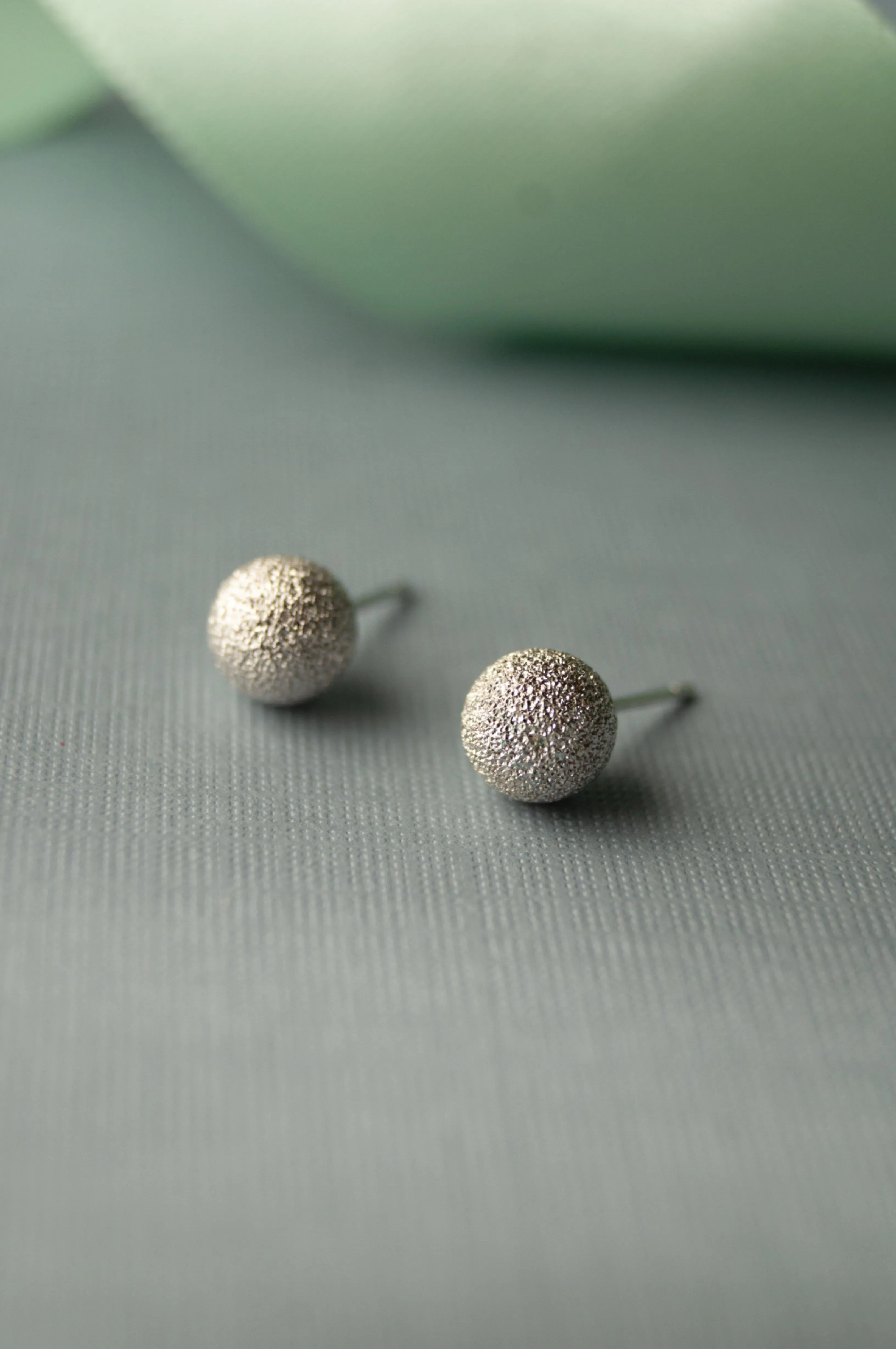 Sparkle Globe Gold Plated Mini Sterling Silver Stud Earrings