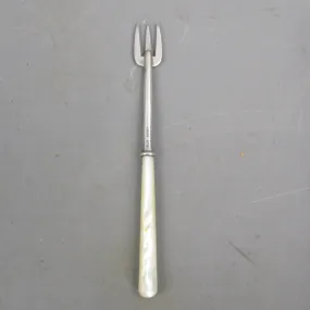 Sterling Silver and Mother Of Pearl Pickle Fork Vintage Mid Century Birmingham 1946