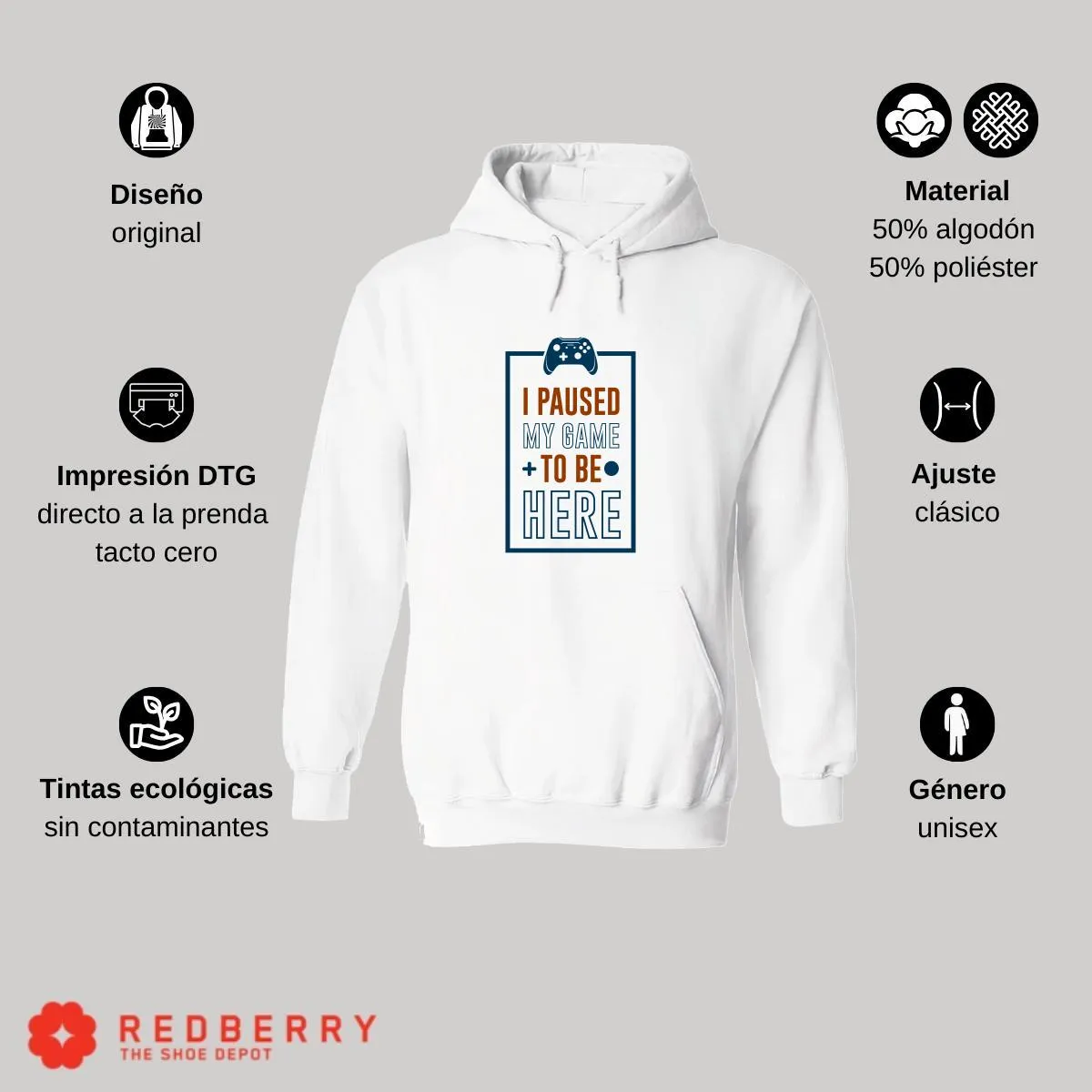 Sudadera Hombre  Hoodie Gamer Videojuegos Frases 074