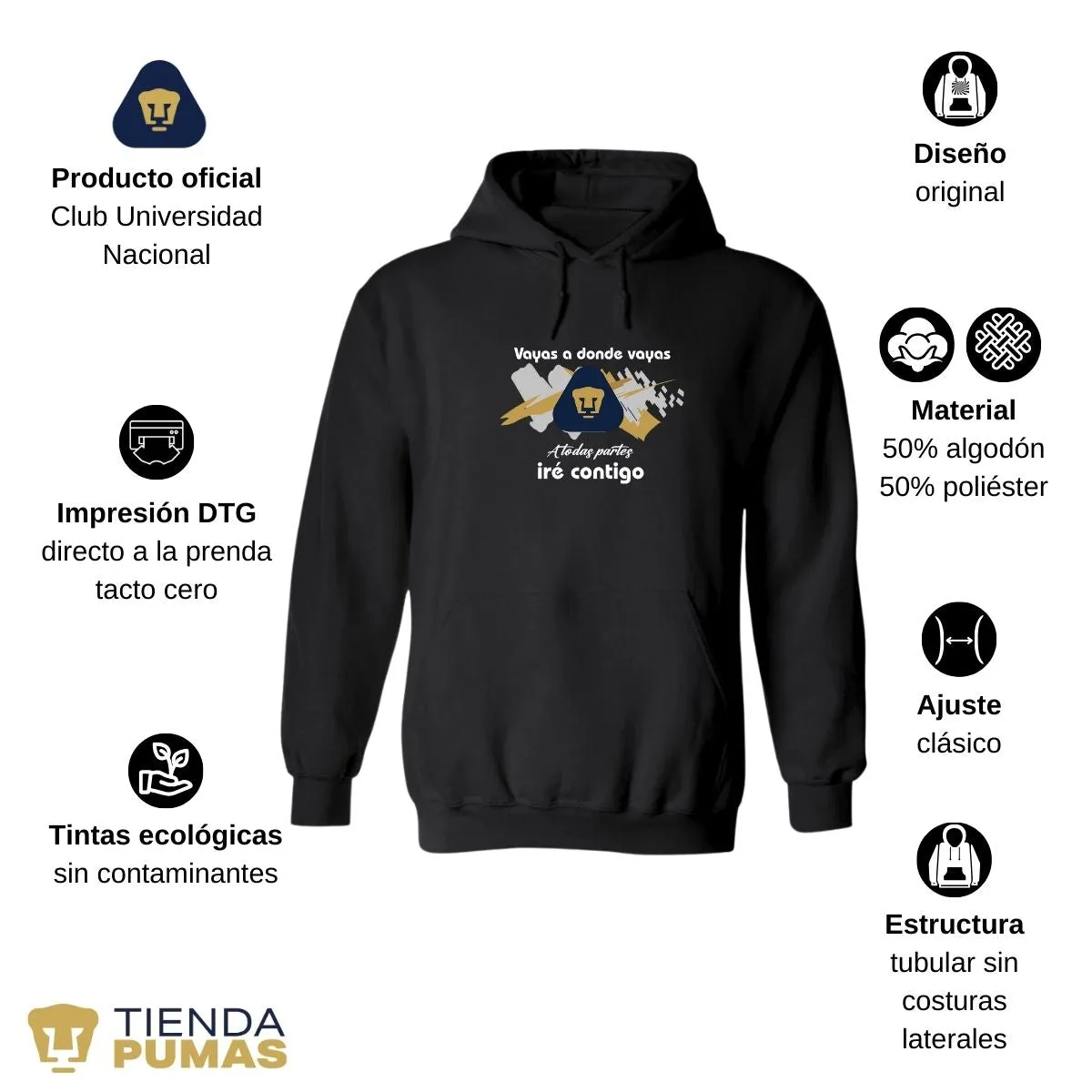 Sudadera Hombre Pumas UNAM vuelta