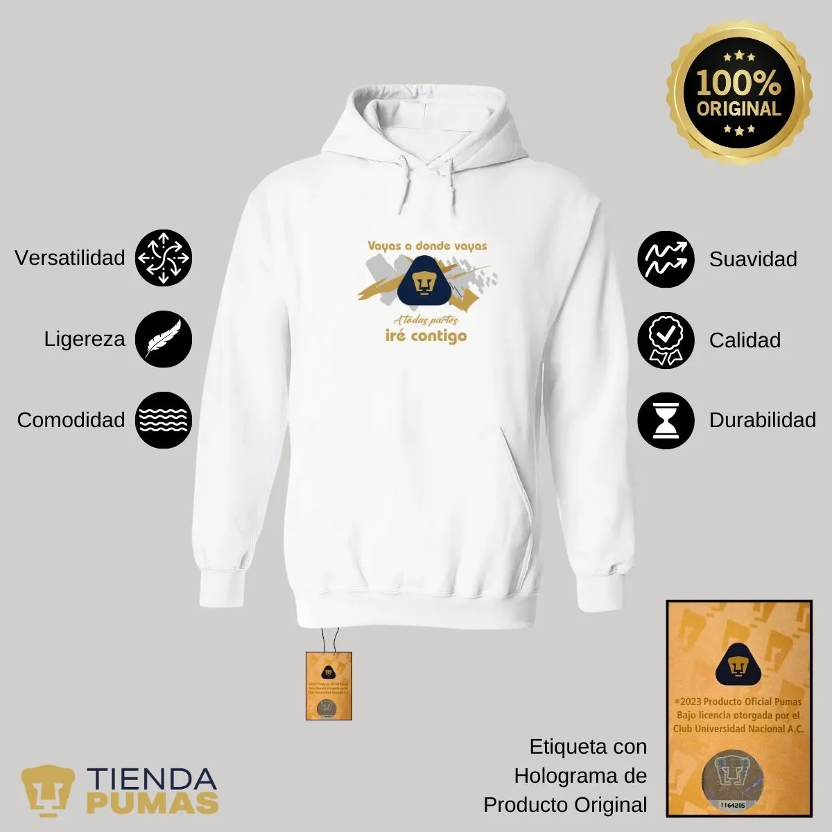 Sudadera Hombre Pumas UNAM vuelta