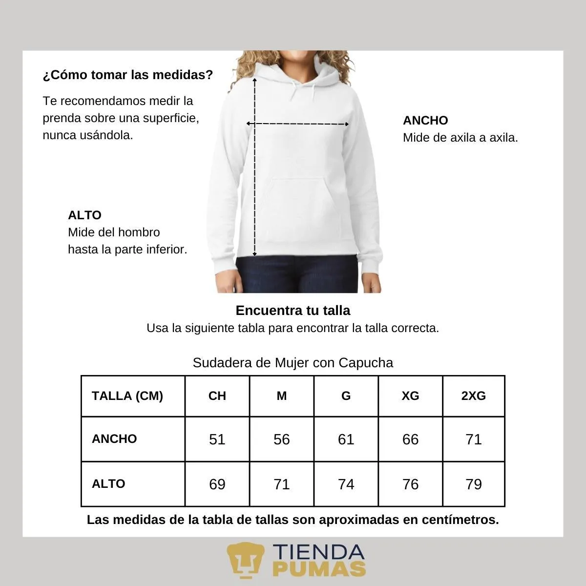 Sudadera Mujer Hoodie  Pumas UNAM Soy de Pumas