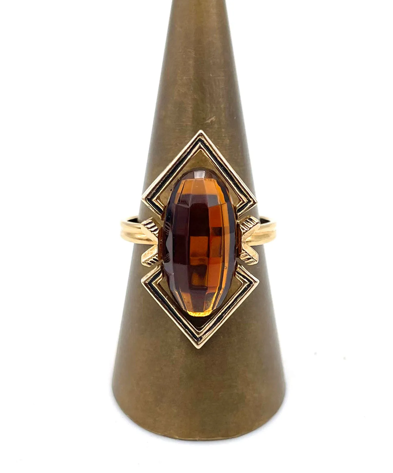 【USA輸入】 ヴィンテージ EMMONS ブラウンビジュー エキゾチック リング/Vintage EMMONS Brown Bijou Exotic Rings