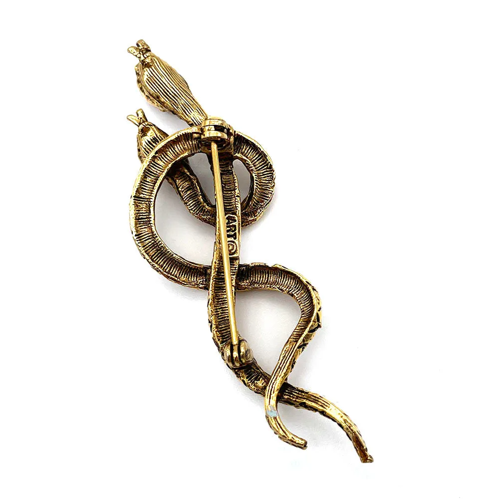 【USA輸入】ヴィンテージ ART スネーク ブローチ/Vintage ART Snake Brooch Brooch