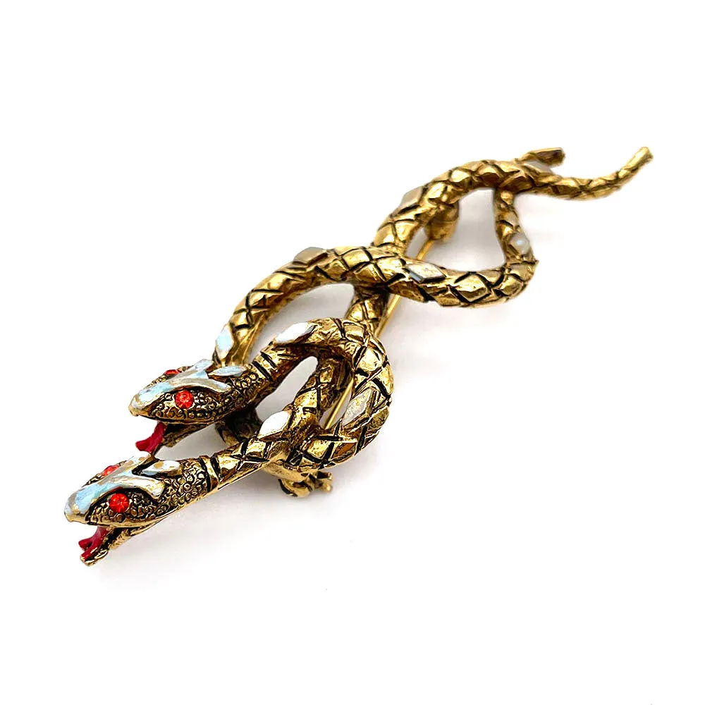 【USA輸入】ヴィンテージ ART スネーク ブローチ/Vintage ART Snake Brooch Brooch