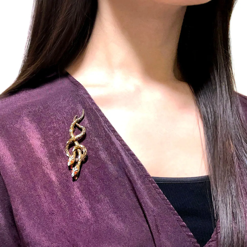 【USA輸入】ヴィンテージ ART スネーク ブローチ/Vintage ART Snake Brooch Brooch