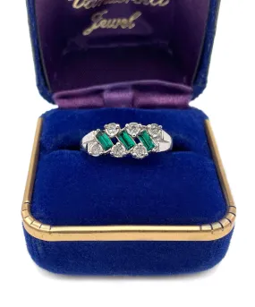 【USA輸入】ヴィンテージ AVON エメラルド ビジュー リング/Vintage AVON Emerald Bijou Ring