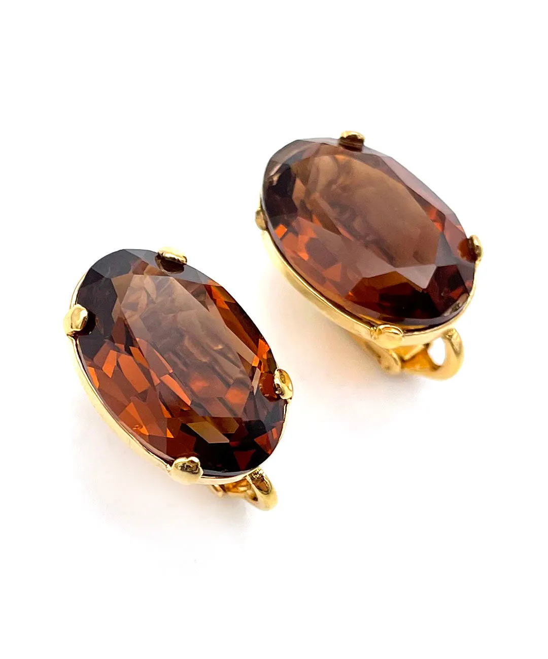 【USA輸入】ヴィンテージ NAPIER アンバー ビジュー ピアス/Vintage NAPIER Amber Bijou Post Earrings